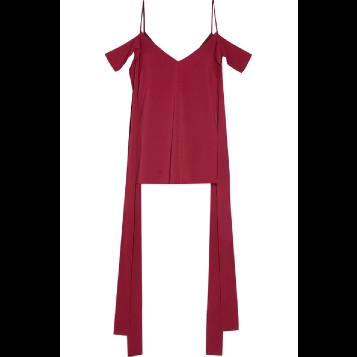 Ellery Teenage Doll Cold Shoulder Silk Camisole Top 8